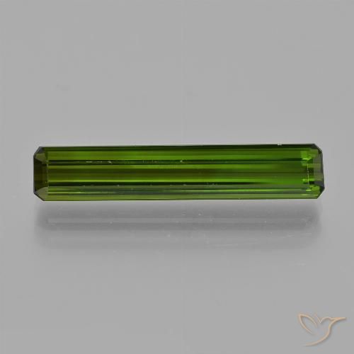 3.19ct Natural Verde escuro Turmalina, Corte Esmeralda, VS