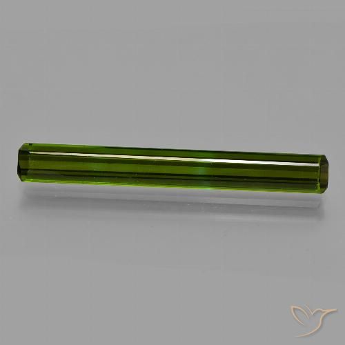 3.19ct Natural verde escuro Turmalina, Corte Esmeralda, VS