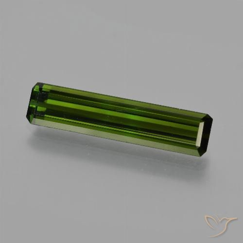 2.59ct Natural Verde escuro Turmalina, Corte Esmeralda, VS