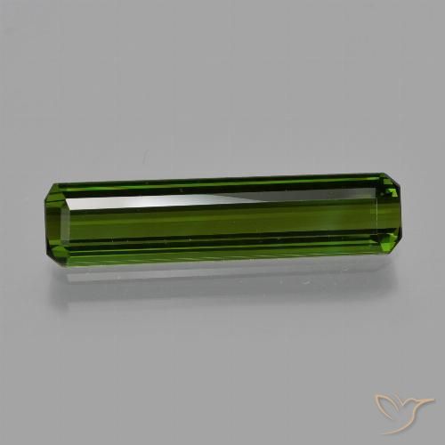 2.09ct Natural Verde Terroso Escuro Turmalina, Corte Esmeralda, VS