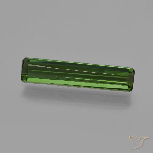 1.36ct Natural Verde escuro Turmalina, Corte Esmeralda, VS
