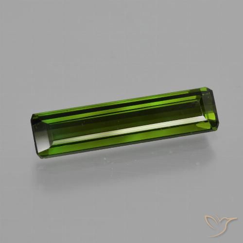 1.80ct Natural Verde Terroso Escuro Turmalina, Corte Esmeralda, VS