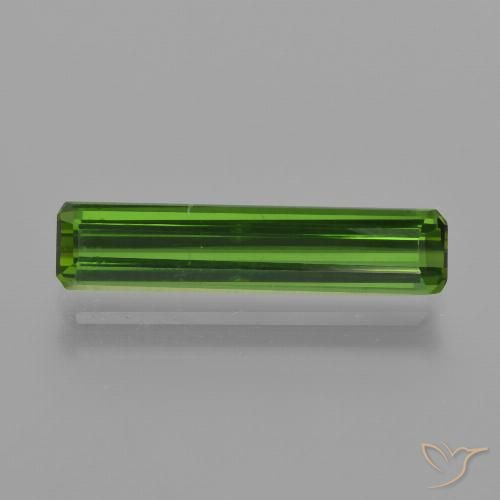 1.58ct Natural verde escuro Turmalina, Corte Esmeralda, VVS-VS