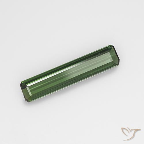 1.31ct Natural Verde médio-escuro Turmalina, Corte Esmeralda, VVS-VS
