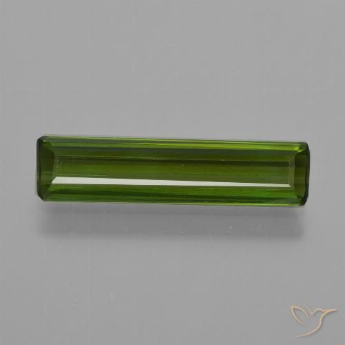 1.44ct Natural Verde escuro Turmalina, Corte Esmeralda, VS