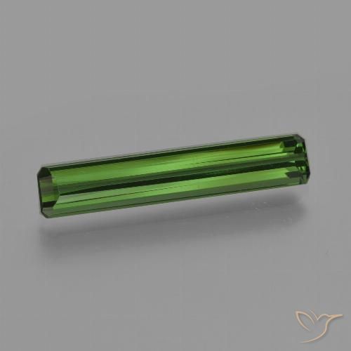 1.51ct Natural Verde escuro Turmalina, Corte Esmeralda, VVS-VS