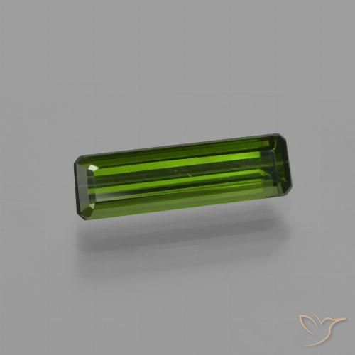 1.10ct Natural Verde floresta Turmalina, Corte Esmeralda, VS