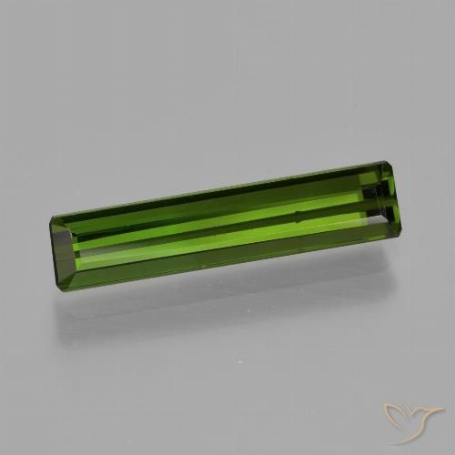 1.76ct Natural Verde escuro Turmalina, Corte Esmeralda, VS