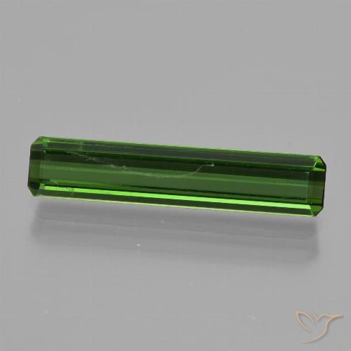1.78ct Natural Verde escuro Turmalina, Corte Esmeralda, VS