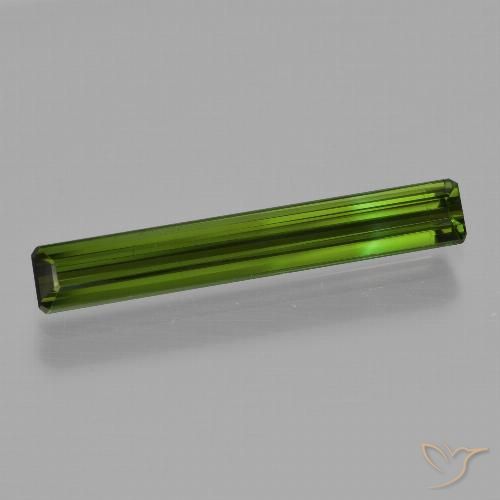 1.70ct Natural Verde escuro Turmalina, Corte Esmeralda, VS