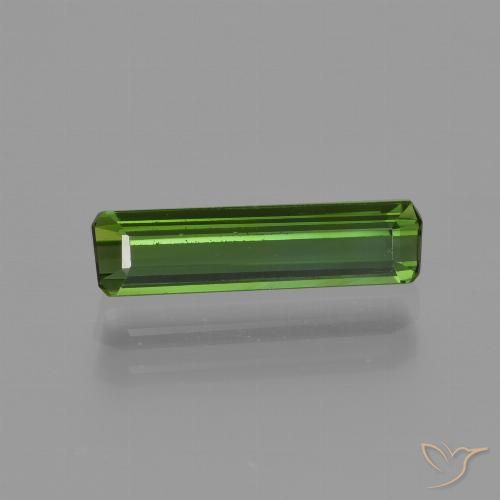 0.99ct Natural Verde Terroso Turmalina, Corte Octógono / Esmeralda, VVS-VS, Photo A