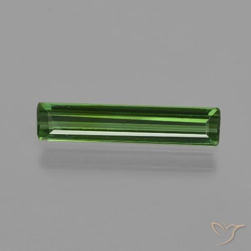 0.90ct Natural Verde Terroso Turmalina, Corte Esmeralda, VS