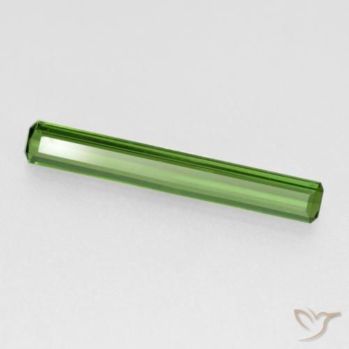 0.94ct Natural verde quente Turmalina, Corte Esmeralda, VS