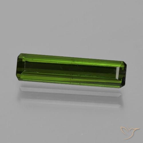 1.27ct Natural verde escuro Turmalina, Corte Esmeralda, VS