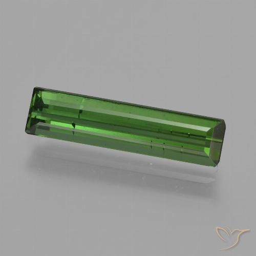 1.35ct Natural Verde médio Turmalina, Corte Esmeralda, VS-SI