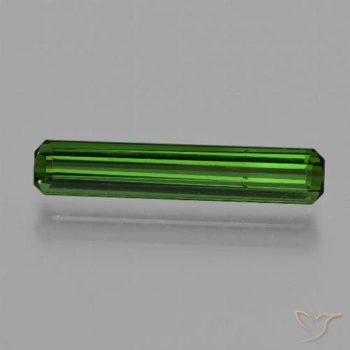 1.57ct Natural Verde escuro Turmalina, Corte Esmeralda, VS