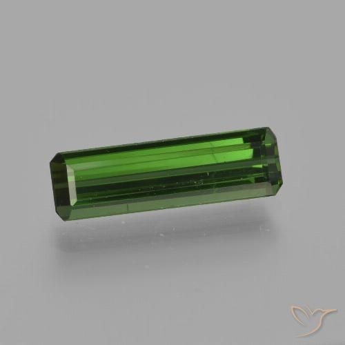 1.35ct Natural Verde escuro Turmalina, Corte Esmeralda, VVS-VS