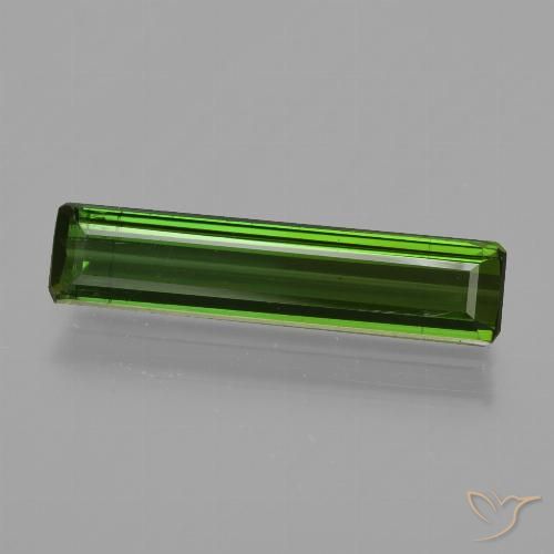 1.33ct Natural verde escuro Turmalina, Corte Esmeralda, VS