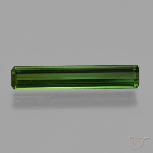 1.33ct Natural verde escuro Turmalina, Corte Esmeralda, VVS-VS