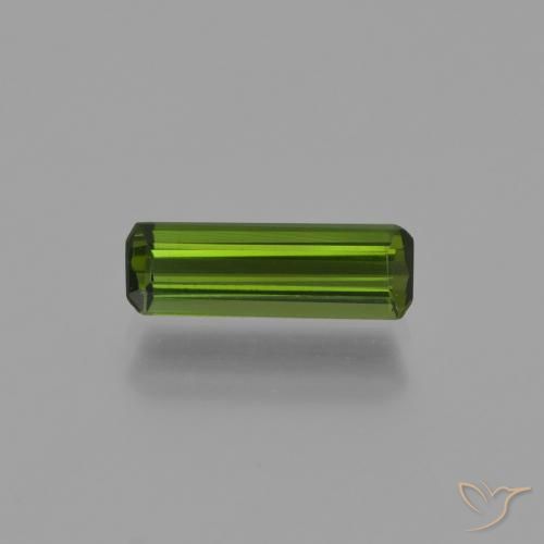 Turmalina Verde médio Natural 0.81ct, Corte Esmeralda, VVS-VS