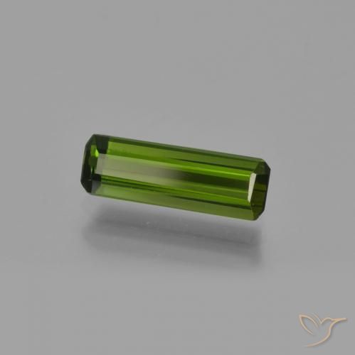 Turmalina Verde médio Natural 0.81ct, Corte Esmeralda, VVS-VS
