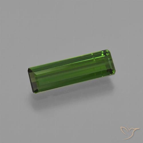0.91ct Natural verde escuro Turmalina, Corte Esmeralda, VS-SI