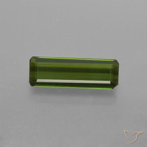 0.92ct Natural Verde floresta Turmalina, Corte Esmeralda, VS