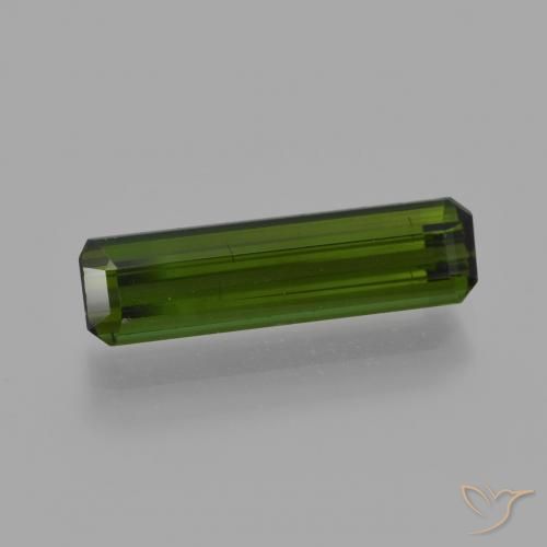 1.80ct Natural Verde floresta Turmalina, Corte Esmeralda, VS