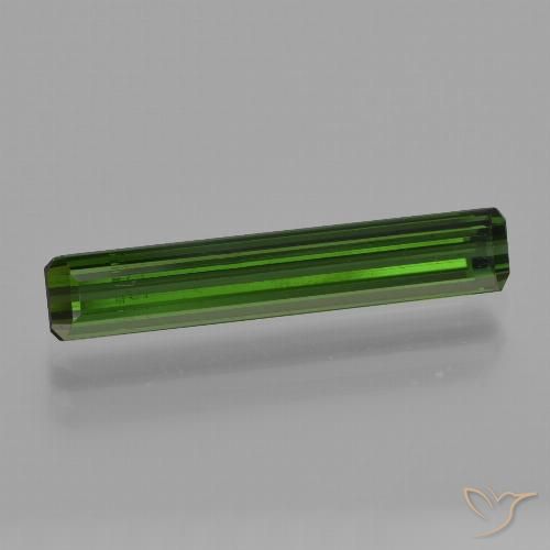 1.80ct Natural Verde Terroso Escuro Turmalina, Corte Esmeralda, VS