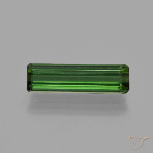 1.20ct Natural Verde escuro Turmalina, Corte Esmeralda, VVS-VS