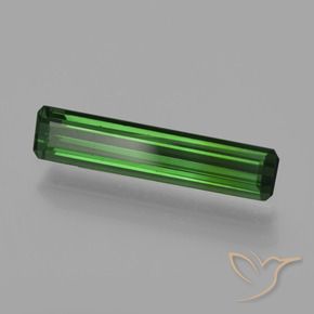 Turmalina Verde médio-escuro Natural 1.21ct, Corte Octógono / Esmeralda, VVS-VS