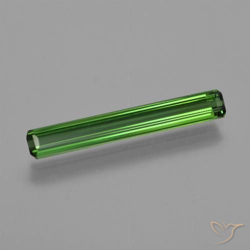 1.58ct Natural Verde médio-escuro Turmalina, Corte Esmeralda, VS