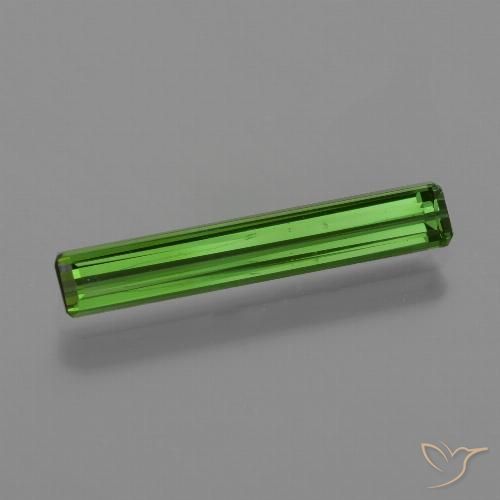 1.24ct Natural Verde médio-escuro Turmalina, Corte Esmeralda, VS