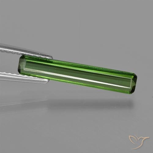 1.21ct Natural Verde médio Turmalina, Corte Esmeralda, VS