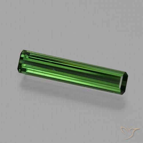 1.23ct Natural Verde médio-escuro Turmalina, Corte Esmeralda, VS