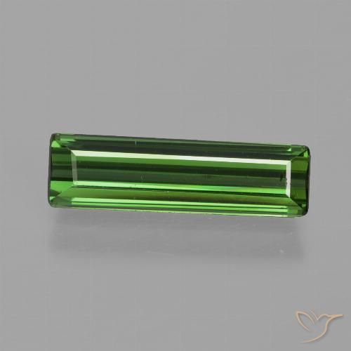 1.20ct Natural Verde escuro Turmalina, Corte Esmeralda, VS