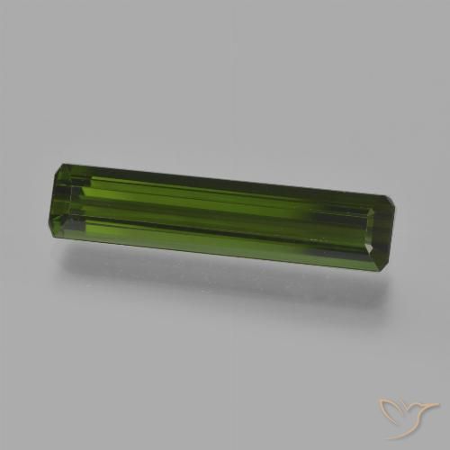 2.85ct Natural Verde escuro Turmalina, Corte Esmeralda, VVS-VS