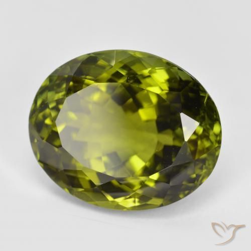 Turmalina verde escuro Natural 12.25ct, oval, VVS-VS