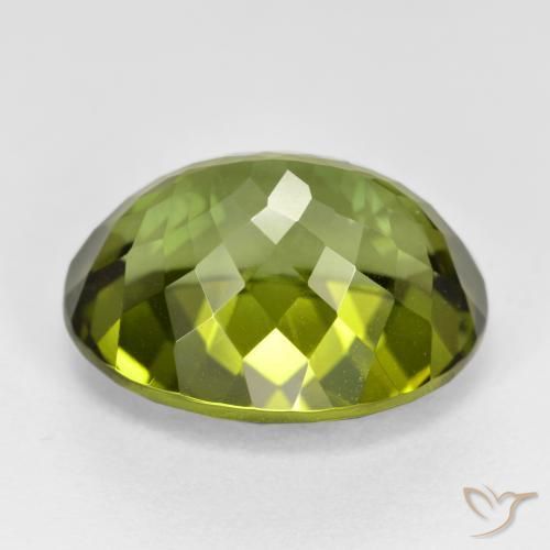Turmalina verde escuro Natural 12.25ct, oval, VVS-VS