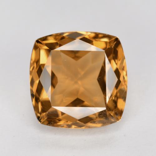 Turmalina marrom dourado natural 2,87ct, almofada cortada, VS