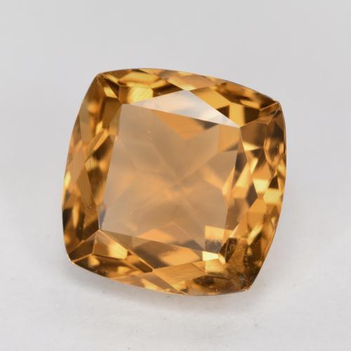 Turmalina marrom dourado natural 2,87ct, almofada cortada, VS