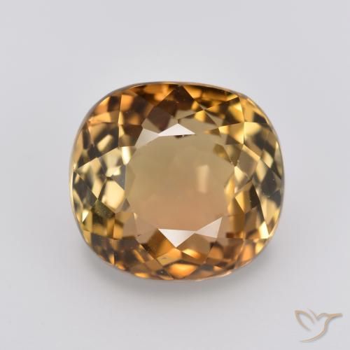 4.06ct Natural Castanho Cedro Claro Turmalina, Almofada, VVS