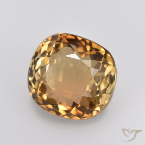 Turmalina Castanho Cedro Claro Natural 4.06ct, Almofada, VVS