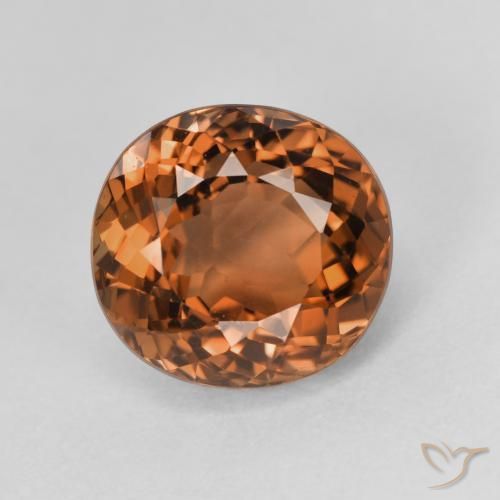 Turmalina laranja natural 3,87ct, corte oval, VVS