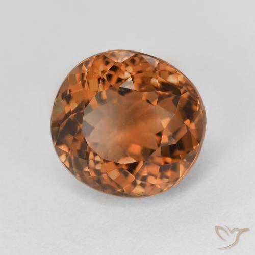 Turmalina laranja natural 3,87ct, corte oval, VVS