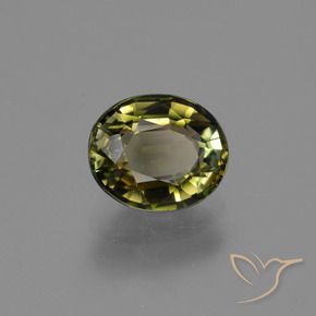 Turmalina verde natural 1,09ct, corte oval, VS
