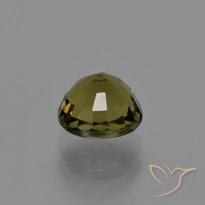 Turmalina verde quente Natural 1.30ct, oval, VS
