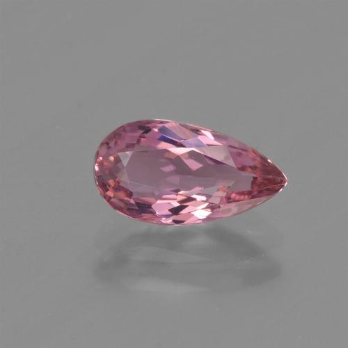 Turmalina Rosa quente Natural 1.08ct, Formato de pêra, VVS
