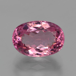 Turmalina Rosa escuro Natural 3.39ct, Corte Oval, VS