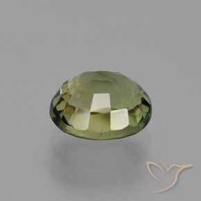 Turmalina verde quente Natural 1.17ct, oval, VVS